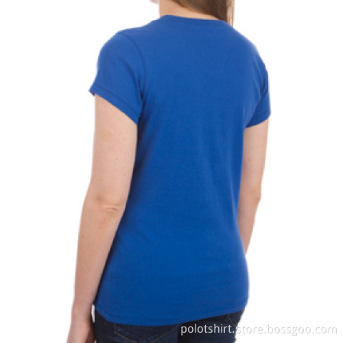 Customized OEM Service Plain V-Neck T Shirt